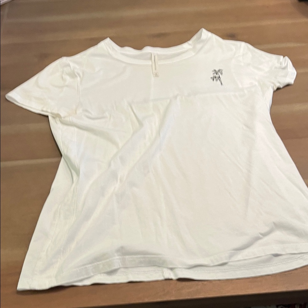 Babaton Cream Kids Tee with Palm Tree Accent